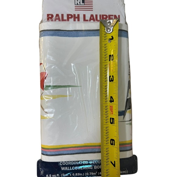 NEW Sealed‎ Ralph Lauren Wallpaper Border Seacliff Sky Beach 8.5 Sq. Feet - Picture 5 of 7